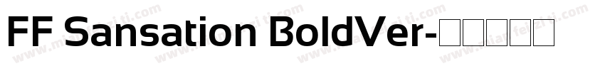 FF Sansation BoldVer字体转换